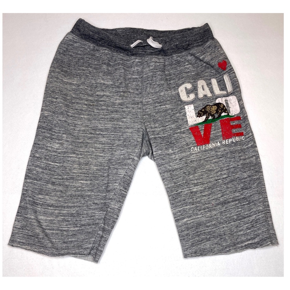 Reflex Men Shorts California Republic Cali Love Graphic 1XL Gray